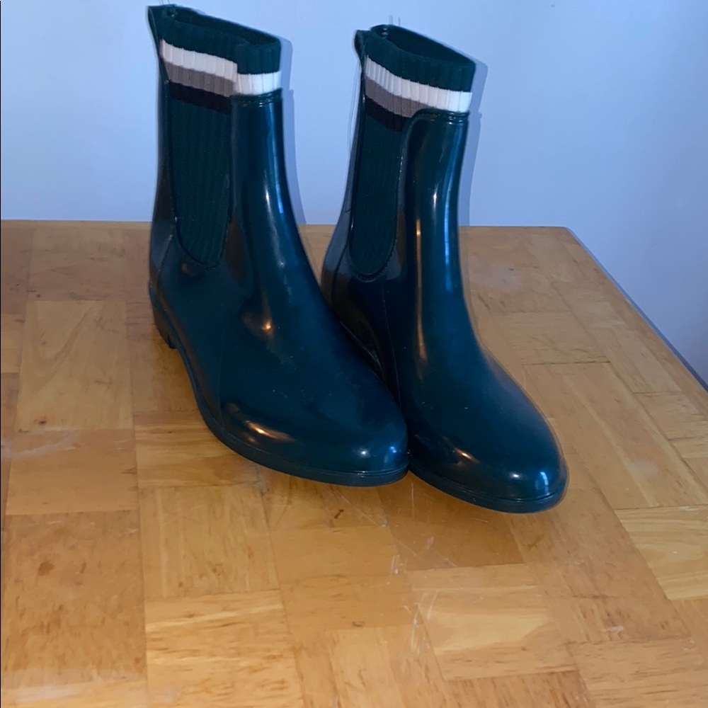 Green Ankle Rain Boots